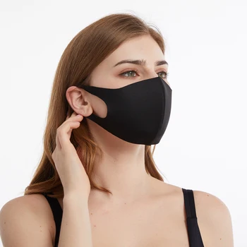 3pcs Maska Črna Usta Masko za enkratno uporabo Maske Stroj Mascarillas Obraz Ščit Masko elastično Držalo, Obrazne Maske