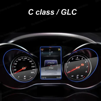 Lcd Avto armaturne plošče Zaslona Zaščitno folijo Anti-scratch Nalepke za Mercedes Benz C Razred W205 GLC X253 C253-2019
