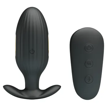 Lepa Ljubezen USB Polnjenje Brezžično Krmiljenje Električnega Udara Silikonski Analni Čep Sex Igrače Za Ženske, Moške Močan Analni Vibrator Dilator