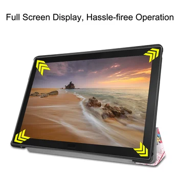 Folio Smart Cover Primeru za Lenovo Zavihku E10 X104 Tablet 2019 Sprosti za Lenovo Zavihek E 10 X104 Tablet Kritje Primera Tiskanja Fundas