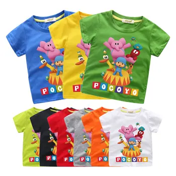 Poletje Otrok Pocoyo T Shirt Obleko 2020 Moda Velik Fant Dekle Risanka Bombaž 3D Print Tee Otroci Priložnostne Boutique Vrhu T-Shirt 10T