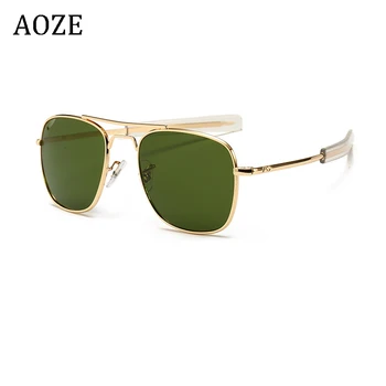 Moški luksuzne blagovne Znamke Oblikovalec sončna Očala Vintage moda Letalstva AO sončna Očala Za Moške Ameriški Vojski Vojaško Optično Steklo Objektiva