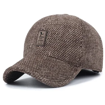2019 novo baseball skp pozimi oče klobuk toplo Zgosti bombažne kape Ušesa opremljena klobuki za moške