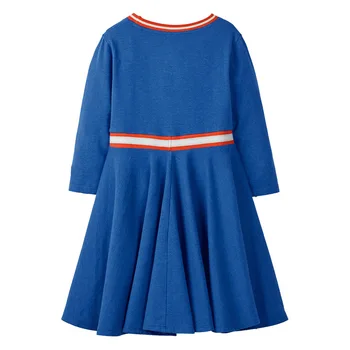 Malo Maven Dekleta Bombaž Obleko z Dolgimi Rokavi Otrok Mozaik Vestidos Fant Obleke za Dekleta Obleke Bleščica Toddlers Princesa