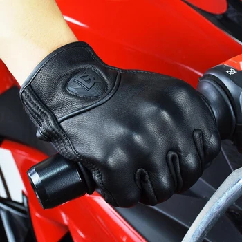 Pravo Usnje Guantes Moto Motorno Kolo Rokavice Zaščitna Prestav Nepremočljiva Dotik Funkcijo Motocross Rokavice Guantes Moto Jnvierno