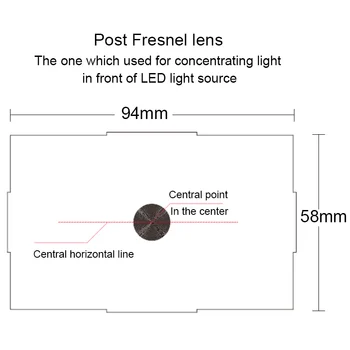 Fressnelov optični element objektiva za 4.0 cm LCD projektor DIY LED svetlobni vir, ki se osredotočajo Sliko t-popravek Fine niti Prilagodljiv