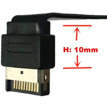 USB-C Sprednji Plošči Motherboard Glava Podaljšek 80 cm,USB 3.1 10G Gen 2-Tipka Moški Vmesnik za USB-C Ženski Večerja