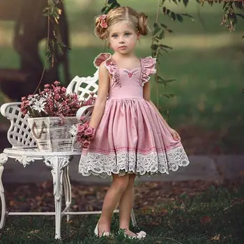 Moda Elegnat Otroci Baby Dekleta Oblačenja Rojstni Dan, Poroko Tutu Obleko Obleke Formalno Obleko