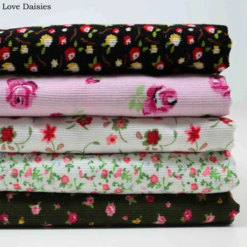 Bombaž, sveže pastorala roza, bela, rdeča, črna, roza, temno zelena cvetlični cvetlični slim Velvet mehke tkanine za oblačila obleko srajco