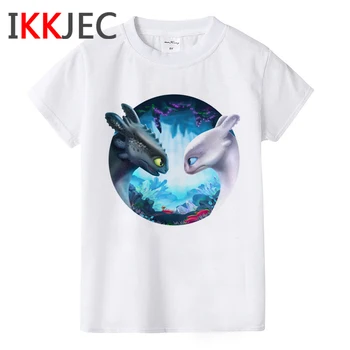 Kako Train Your Dragon Kawaii Risanka Otroci T Shirt Fantje/dekleta brez zob Srčkan Print majica s kratkimi rokavi Lep Otroci Tshirt 2020 Oblačila