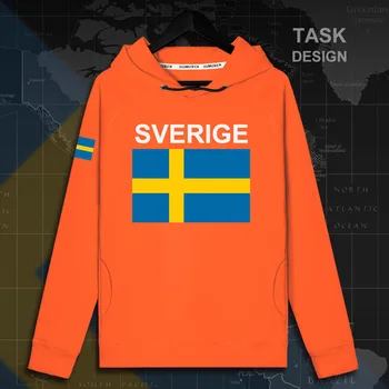 Švedska Sverige švedski Šved SE ŠVE moški pulover s kapuco puloverji s kapuco moški majica ulične oblačila hip hop trenirko narod 02