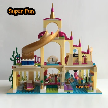 Mesto Prijatelj princess Ariel je Podmornice Palača z morska deklica Ariel in Alana, Gradnjo Blokov, božična darila, igrače grils