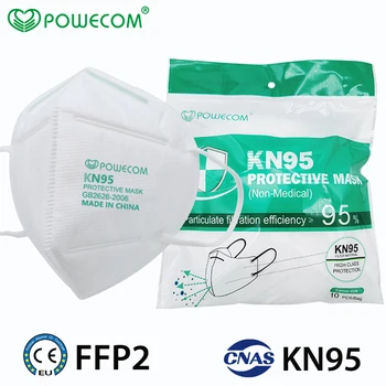 POWECOM Maske FFP2 s CE Certifikatom Zaščitni Respirator KN95 Usta Maske 5 Slojni Filter za Večkratno uporabo Masko Dustproof Usta Pokrov