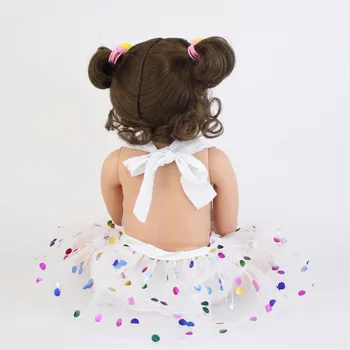 55 cm Polni Silikona Vinil Prerojeni Baby Doll Veren Princesa Novorojenčka Bebe Živ Otrok Rojstni Dekleta Igrajo Hiša Kopanje Igrača