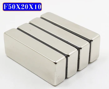 Super zmogljiv Neodymium magnet močan N50 Blok Magnet 50x20x10 mm Močno Redkih Zemelj magnetsmm magnet 50*20*10 MM magnet