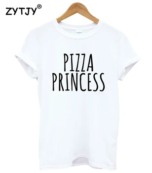 Pizza Princesa Tiskanja Ženske Tshirt Bombaž Priložnostne Smešno Majica s kratkimi rokavi Za Dama Dekle Top Tee Hipster Tumblr Spusti Ladje HH-119