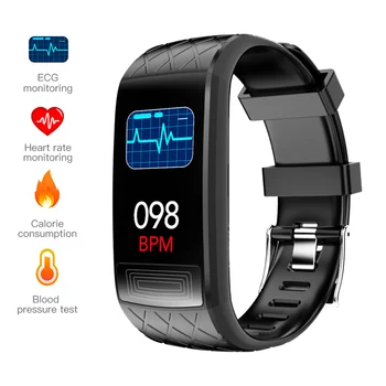 EKG PPG S Pametna Zapestnica srčni utrip, Krvni Tlak SpO2 Monitor Lorentz Diagram GPS Poti Sledi Polnjenje prek kabla USB Smart Watch V3E