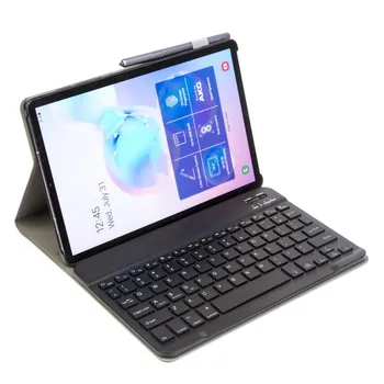 Če je Brezžična Tipkovnica za Samsung Galaxy Tab S7 Plus 2020 T970 T975 Tablet Kritje PU Usnje Stojalo Primeru, če Imetnik Svinčnik