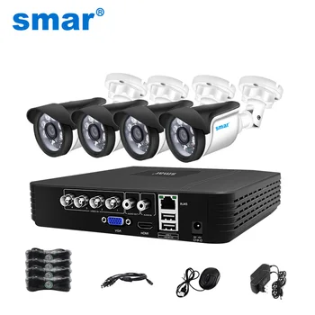 Klečeplazen 4CH 1080N 5 v 1 AHD DVR Kit CCTV Sistema 4&2PCS 720P/1080P IR AHD Fotoaparat na Prostem Nepremočljiva Varnostni Nadzor Nastavite XMeye