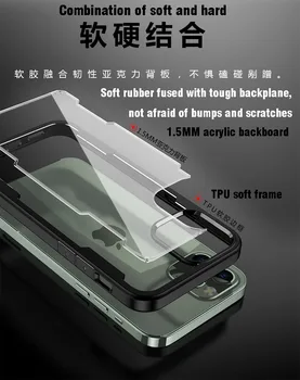 Primeren za iPhone 12 primeru mobilni telefon iPhone 12 Pro pregleden anti-spusti lupini Apple 12 Promax zaščitni lupini