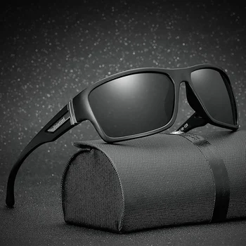 Blagovne znamke Classic Polarizirana sončna očala Moških Vožnje Kvadratnih Črnega Okvirja Očal Moška sončna Očala za moške