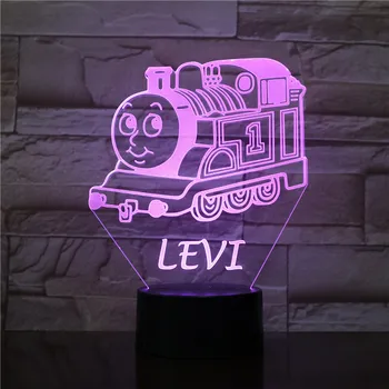 Risanka Levi Tank Motor, Thomas In Prijatelji, Dekorativne Luči Dekor Otroška Nočna Spalnica Postelji Otroci 3D Led Nočna Lučka 2739