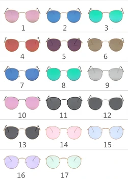 Debelo 20PCS retro okrogla sončna očala ženske, moške blagovne znamke oblikovalec sončna Očala za ženske Zlitine ogledalo sončna očala