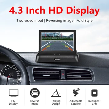 Vtopek 4.3 Palčni HD Zaslon Zložljive Avto Monitor TFT LCD Zaslon Kamere Vzvratno Kamero za Parkiranje, Sistem za Avto Rearview Monitorji