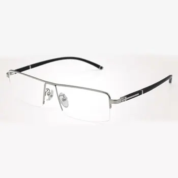Reven Jate Očala Okvir za Optični Poslovnih Moških Očal Okvir Rx-lahko Recept Semi-Rimless Zlitine Očala Človek Spektakel