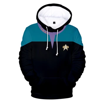 Preprost Stil Filma Star Trek Hoodies 3D Sweatshirts Rokav Obleke Star Trek Cosplay Hoodies Modni Moški/ženske Ulične Priložnostne