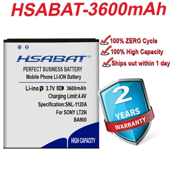 HSABAT 3600mAh BA900 Baterija za Sony Xperia TX LT29i J ST26i L S36h C2104 C2105