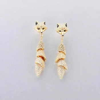 Visoke kakovosti 1:1 nov enostavna in vsestranska čar, moda fox slog uhani za ženske