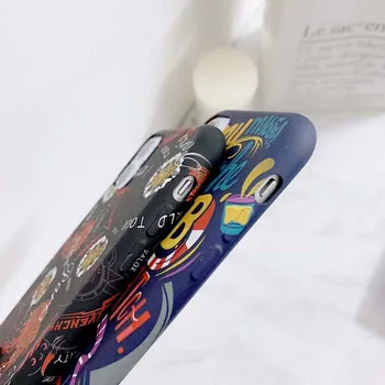 Svetlobna Grafiti Telefon Kritje velja za iPhone11 Pro Max 7 8 Plus SE 2020 XR XS Primeru z Risanka Samorog Potiskane v 12 modelov