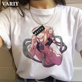 Moj Junak Univerzami Harajuku Kawaii Himiko skorpion, no toga Print Majica s kratkimi rokavi Ženske japonski T-shirt Ullzang anime 90. letih grafični ženske Tees vrhovi