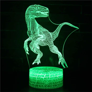 3D Dinozaver Serije 16Colors LED Tabela Namizno Svetilko Daljinskim upravljalnikom Doma Dekoracijo LED Noč Topla Svetloba za Otroke Božično Darilo