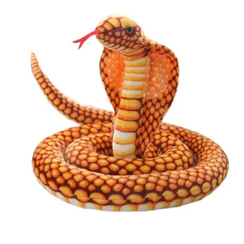 210 cm Simulacije Cobra in Python Kača Plišastih Mehko Polnjene Nebesno Lutke Smešno Darilo za Otroke, Otroci Stranka Igrače
