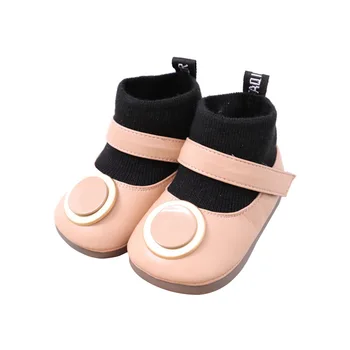 Otroška obutev ženska otroka bombaž škornji zimski 0-3 let starega otroka tople volnene nogavice, kratke čevlji
