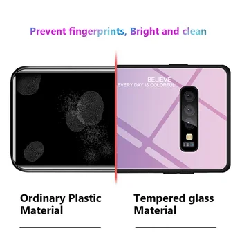 Kaljeno Steklo Gradient Barve Primeru Telefon Za Samsung Galaxy S10 Lite Plus S8 S9 Note8 9 10 Pro Samsung A50 Primeru Coque Fundas
