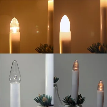 10 Pc/Paket E10 LED zamenjava žarnice vrhu sveče za Xmas fairy luči lučka 10V-55V AC Topla Bela, božični okraski debelo