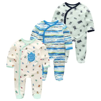 Baby boy oblačila risanka poln rokav ropa bebe bombaž otroške igralne obleke pižamo novorojenega dojenčka kostume 12 9 6 3 m malčka oblačila