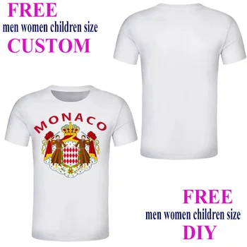 Monako t shirt meri Evropi državi zastave, grb Monaco FC nogomet, dirke t shirt potovanja, trgovina s Spominki, Darila Šport oblačila
