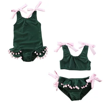 Dekle Kopalke 2020 Malčka Otroci Baby Dekle Kopalke Bikini Komplet Plaža Obrabe, Kopalke, Kopalke