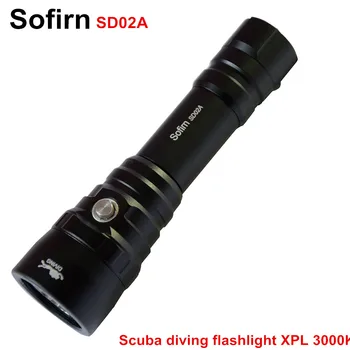 Sofirn SD02A Professional Scuba Potapljaško Svetilko 18650 Močan Potop Svetlobe Cree XPL 3000K LED Lučka za Podvodni Iskalnim Baklo
