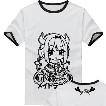 Kobayashi-san Chi ni Devica Zmaj T shirt Kanna Cosplay Vrhovi Tees Anime T-shirt