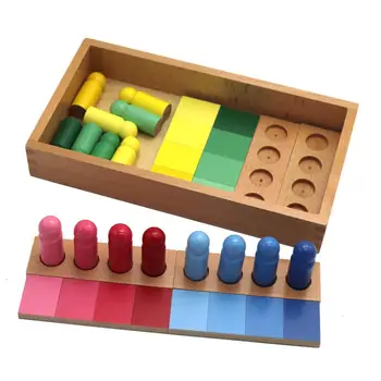 Montessori gradniki Barvo Ujemanje Igro Otroci Zgodnje Izobraževanje Igrače za Fante in Dekleta Otrok Božično Darilo