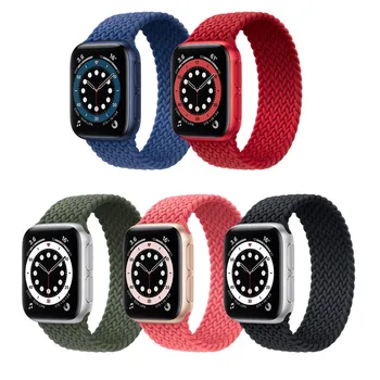 Za Apple Watch Band 42mm 44 mm Najlon Tkanine Elastična Watchband za iWatch 6 5 4 3 2 1 Športni Trak Zapestnica Zamenjava