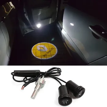 2X LED Avtomobilska Vrata, Logotip Dobrodošli Svetlobni Projektor Laser Senca luči Za Renault Euro Fluence Kangoo Express Koleos Laguna Logan Clio