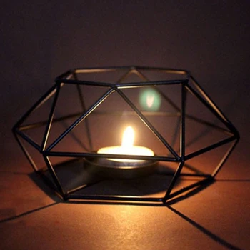 1 nastavite geometrijske keramični eterično olje sveča kovanega železa aromo, ki gorilnik aromo W8EA