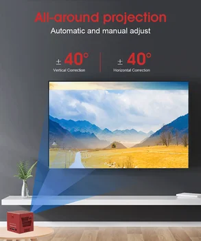REAL TV C80 Mini Prenosni DLP Android Projektor WiFi, Bluetooth 4.0 Prenosni LED Video Home Cinema Podporo Miracast Airplay