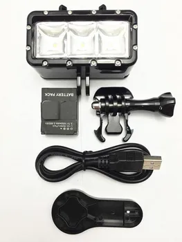 Podvodni Fill Light LED Luči, Žarnica Svetilka Potapljanje Za Gopro Hero 9 8 7 5 seji SJ4000 SJ8/9/10 Xiaomi yi 4k Mijia EKEN H9